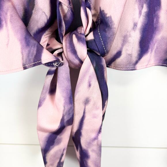 Topshop Love At First Scroll Blouse Womens 4‎ Tie Dye Fairycore Bohemian Whimsy - Picture 6 of 14